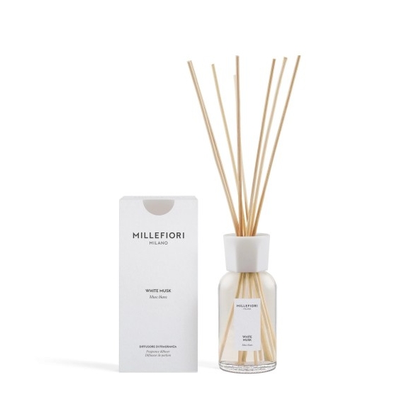 Millefiori Milano White Musk - Diffusore Di Fragranza Con Bastoncini 250 Ml