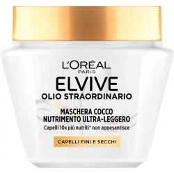 L'Oreal Paris Elvive Olio Straordinario - Maschera Cocco Nutrimento Ultra-Leggero 300 Ml