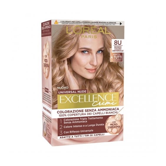 L'Oreal Paris Excellence Crema Colorante - 8U Biondo Chiaro Universale
