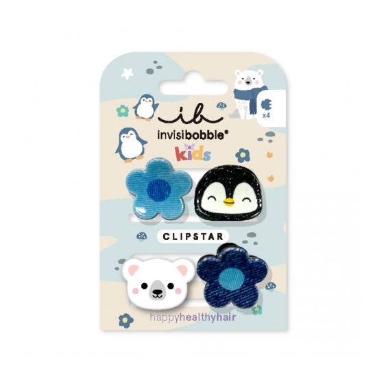 Invisibobble Kids Clipstar Polar World - 4 Pinze Per Capelli