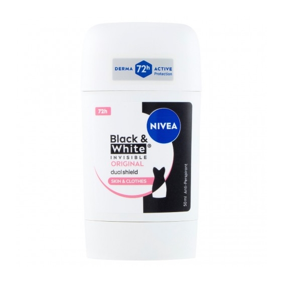 Nivea Black & White Invisible Original 72H - Deodorante Antitraspirante Stick 50 Ml