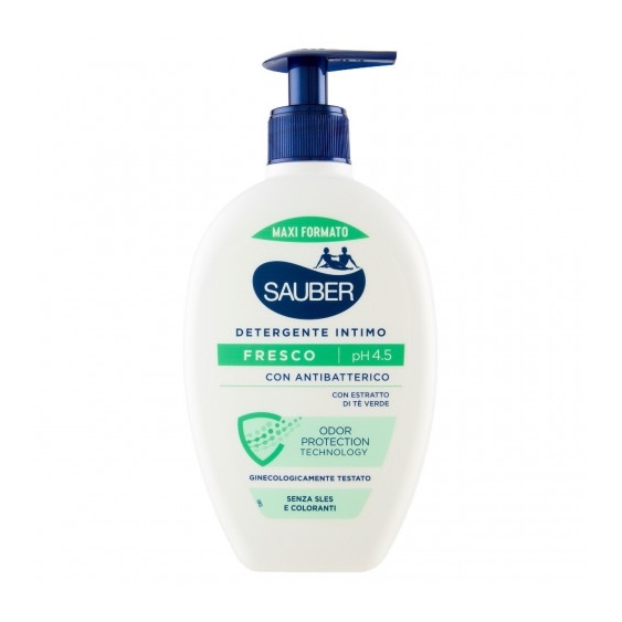 Sauber Fresco Ph 4.5 - Detergente Intimo Con Antibatterico 350 Ml