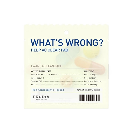 Frudia What’S Wrong Help Ac Clear Pad - Dischetti Esfolianti Purificanti Viso 4 Gr