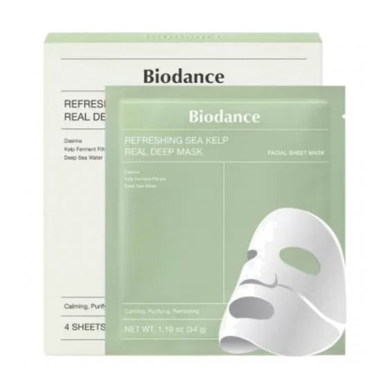 Biodance Refreshing Sea Kelp Real Deep Mask - 4 Maschere Viso