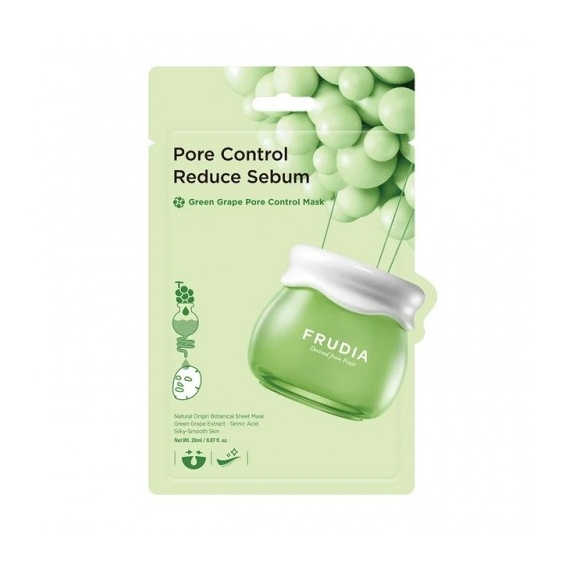 Frudia Green Grape Pore Control Mask - Maschera Purificante Viso Nutriente E Idratante 20 Ml