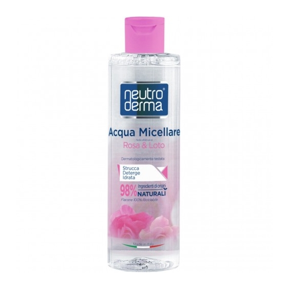 Neutroderma Acqua Micellare Rosa & Loto - Strucca Deterge Idrata 500 Ml