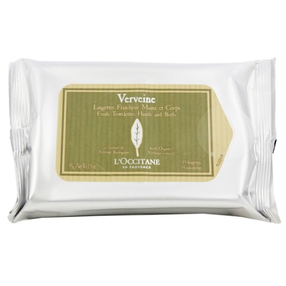 L'Occitane Verveine Lingettes Fraicheur Mains et Corps