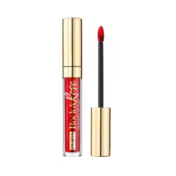 Pupa Rock&Rose Metal Matt Lip Fluid - 002 True Ruby