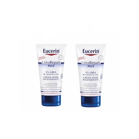 Eucerin UreaRepair Plus 5% Urea Crema Mani Rigenerante 2X75ML