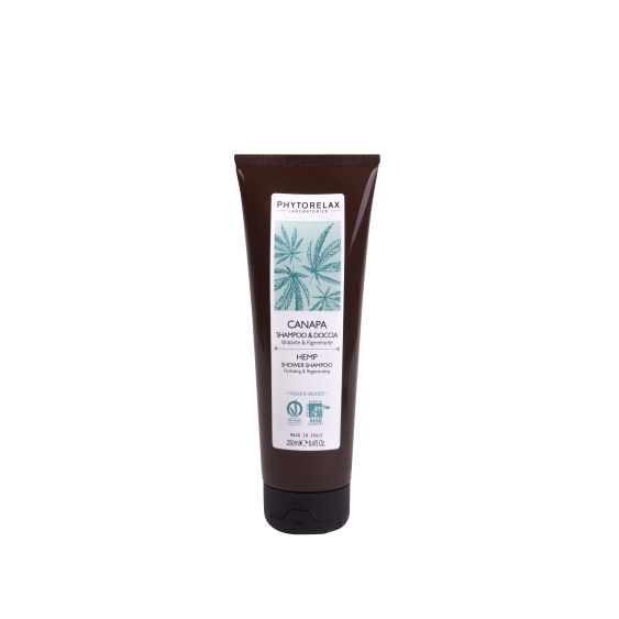 Phytorelax Olio di Canapa Sativa Biologico Shampoo Doccia Idratante e Rigenerante 200ML