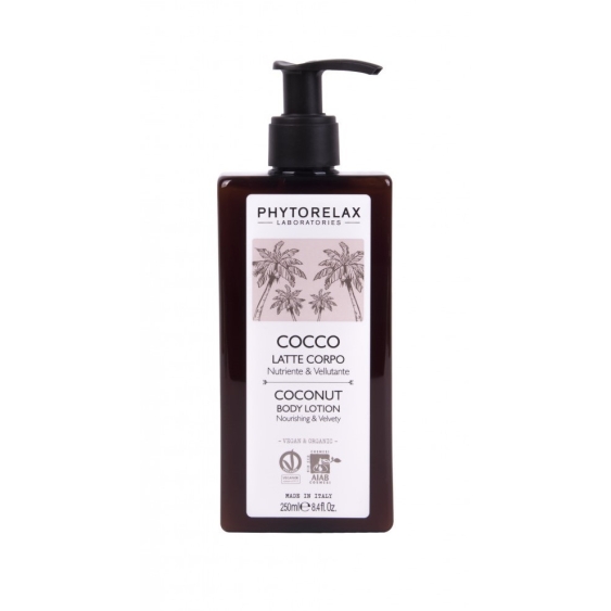 Phytorelax Olio di Cocco Vergine Biologico Latte Corpo Nutriente e Vellutante 250ML