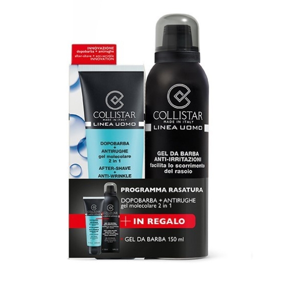 Collistar Kit Linea Uomo Gel Molecolare 2 in 1 Dopobarba Antirughe