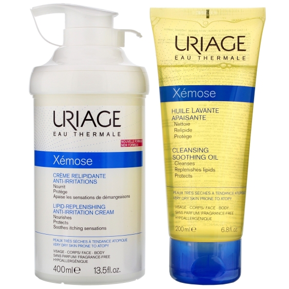 Uriage Xémose Crème Relipidante Anti-Irritations + Huile Lavante