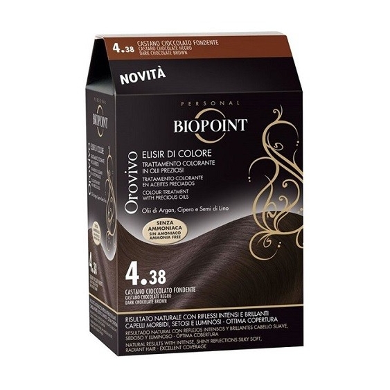 Biopoint Kit Orovivo Elisir di Colore - 4.38 Castano Cioccolato Fondente