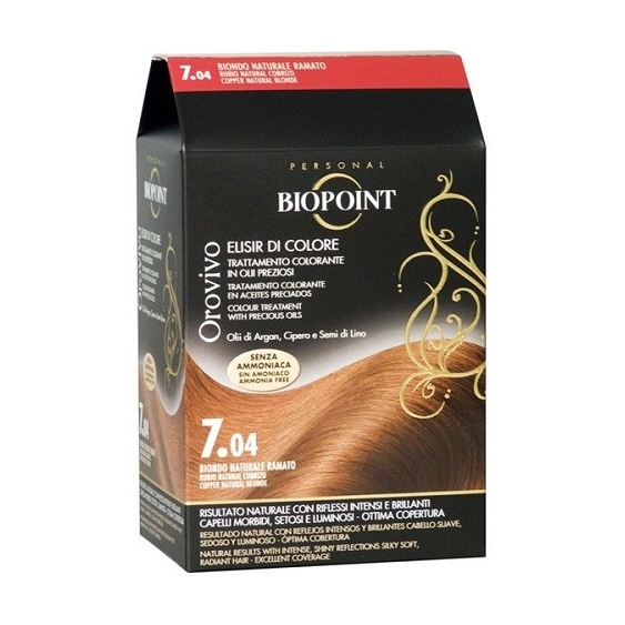 Biopoint Kit Orovivo Elisir di Colore - 7.04 Biondo Naturale Ramato