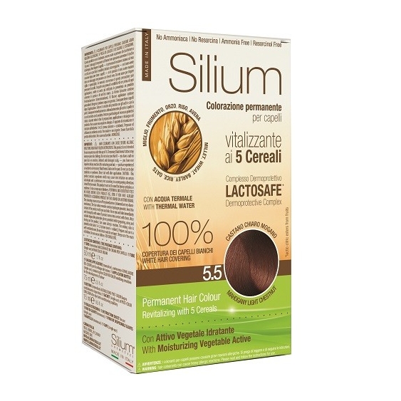 Silium Colorazione Permanente ai 5 Cereali 5.5 Castano Chiaro Mogano