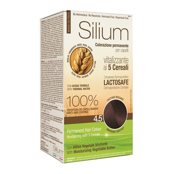 Silium Colorazione Permanente ai 5 Cereali 4.5 Castano Mogano