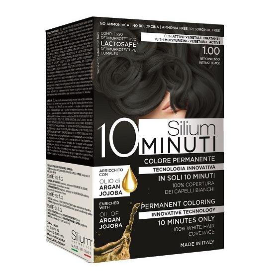 Silium 10 minuti Colorazione Permanente 1.0 Nero Intenso