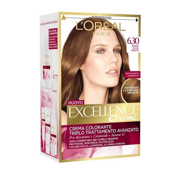 L'Oreal Paris Excellence Crema Colorante 6.30 Biondo Scuro Dorato