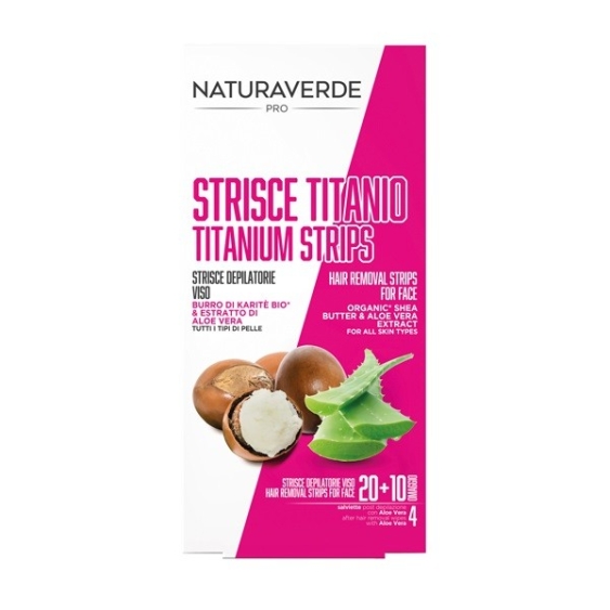 Naturaverde Pro Strisce Depilatorie Viso Titanio 20PZ