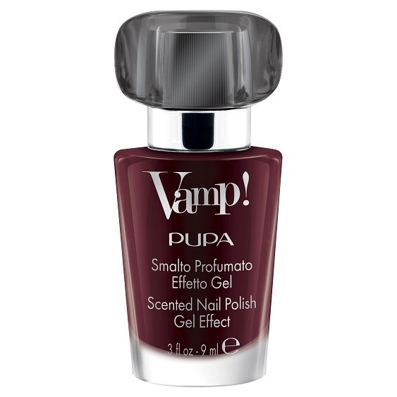 Pupa Vamp! Smalto Profumato Effetto Gel Nero - 304 Intrepid Red-Black