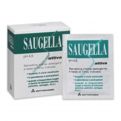 Saugella Attiva Salviettine Intime Detergenti pH 4.5 10PZ