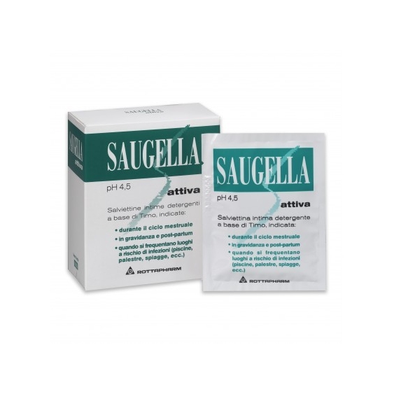 Saugella Attiva Salviettine Intime Detergenti pH 4.5 10PZ