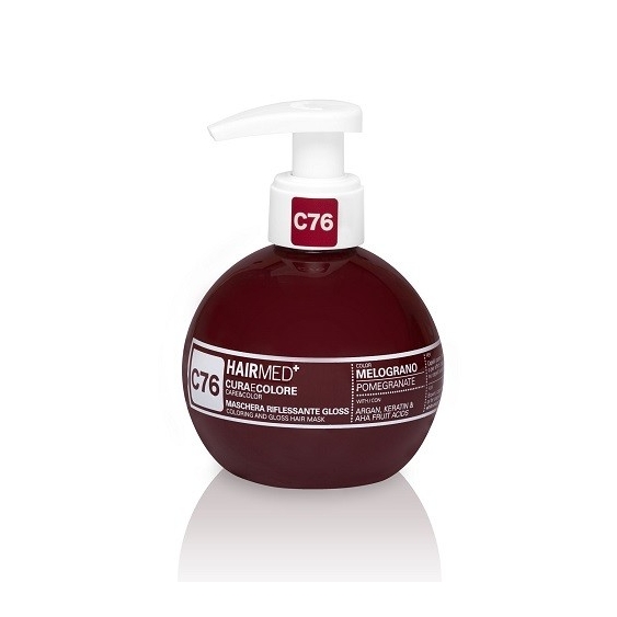 Hairmed Cura e Colore Maschera Riflessante Gloss C76 Melograno 200ML