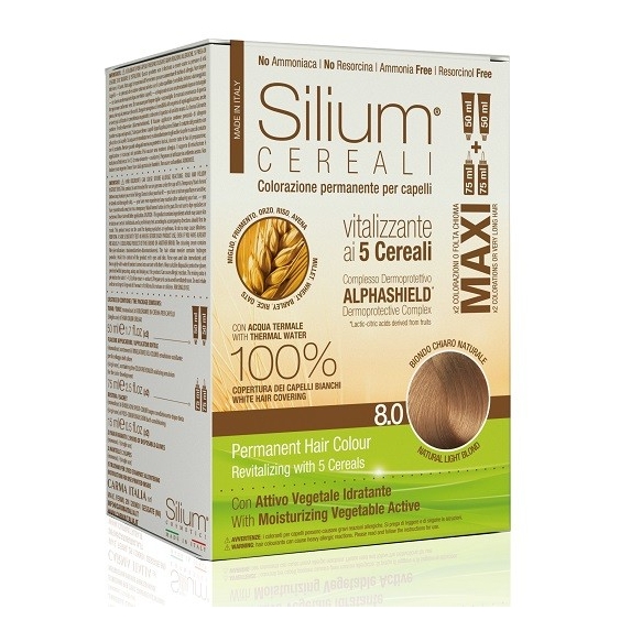 Silium Maxi Colorazione Permanente ai 5 Cereali 8.0 Biondo Chiaro Naturale