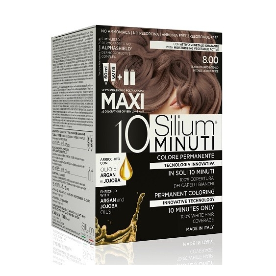Silium 10 minuti Maxi Colorazione Permanente 8.00 Biondo Chiaro Intenso