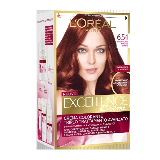 L'Oreal Paris Excellence Crema Colorante 6.54 Biondo Scuro Mogano Ramato