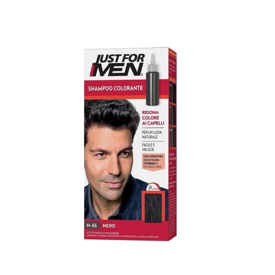 Just For Men Gray Target Technology Shampoo Colorante H-55 Nero
