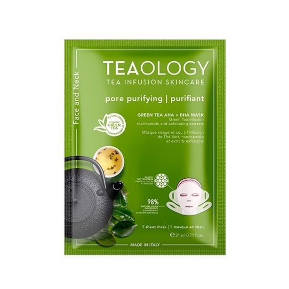 Teaology Green Tea Aha + Bha Face and Neck Mask 21ML