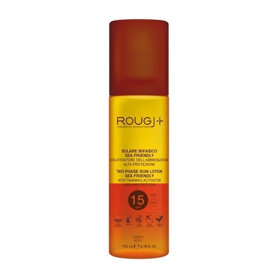 Rougj Solare Bifasico con Attivatore di Melanina SPF15 100ML