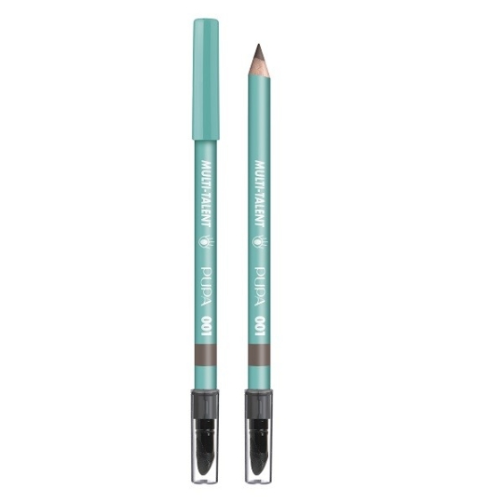 Pupa Multi-Talent Matita Eyeliner + Kajal + Ombretto + Sopracciglia - 01 Soft Brown