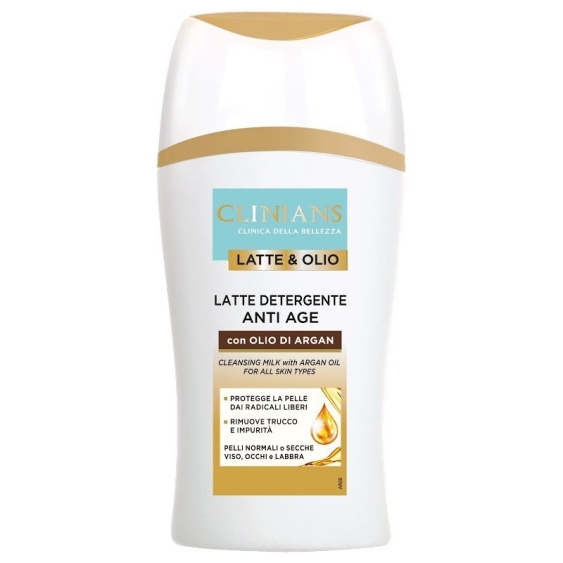 Clinians Latte & Olio Detergente Anti-Age Con Olio Di Argan 200 ml