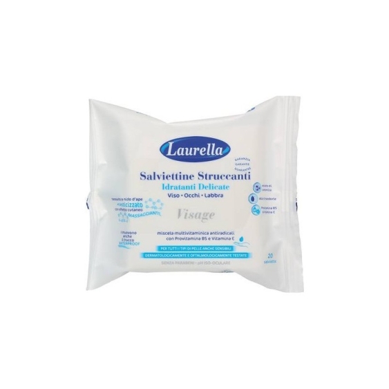 Laurella Salviettine Struccanti Viso Occhi Labbra 20 pezzi