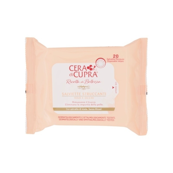 Cera Di Cupra Salviette Struccanti Viso E Occhi Con Estratto Di Miele 25 pz