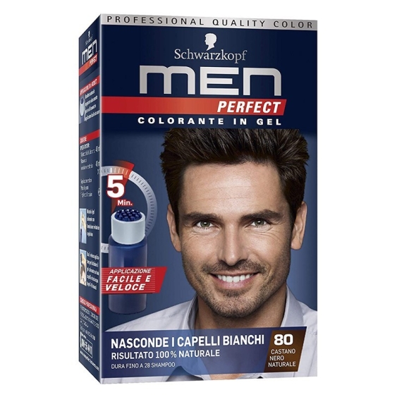 Schwarzkopf Men Perfect Colorante In Gel - 80 Castano Nero Naturale