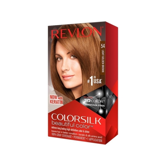 Revlon ColorSilk Beautiful Color Tinta per Capelli - 54 Castano Dorato Chiaro