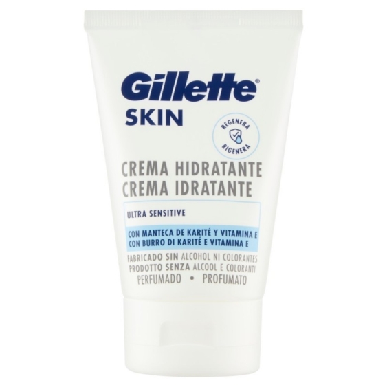 Gillette Skin Crema Dopobarba Ultra-Sensitive 100 ml - ProfumeriaWeb