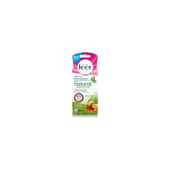 Veet Natural Inspirations Strisce Depilatorie Viso Con Olio di Argan 16 pz