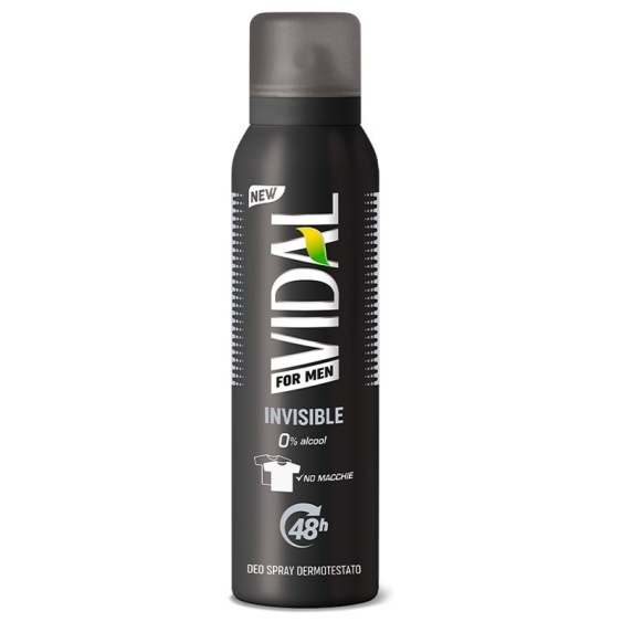Vidal For Men Invisible Deodorante Spray 150 ml