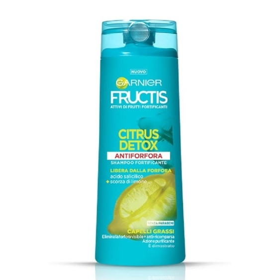 Garnier Fructis Citrus Detox Shampoo Antiforfora Per Capelli Grassi 250 ml