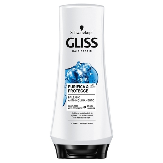 Schwarzkopf Gliss Hair Repair Purifica e Protegge Balsamo Anti-Inquinamento 200 ml
