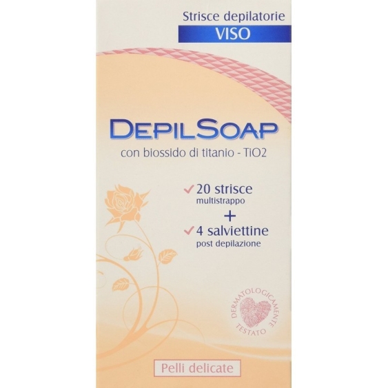 Depilsoap Strisce Depilatorie Viso Pelli Delicate 20 pz