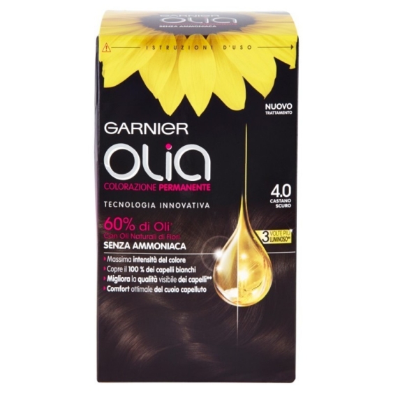 Garnier Olia Colorazione Permanente Senza Ammoniaca n. 4.0 Castano Scuro