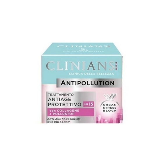 Clinians Antipollution Trattamento Antiage Protettivo SPF 15 50 ml