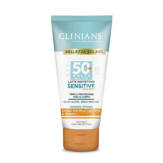 Clinians Latte Protettivo Sensitive Care Resistente All'Acqua SPF 50+ 150 ml