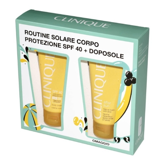 Clinique Cofanetto Routine Solare Crema Corpo SPF 40 + Doposole
